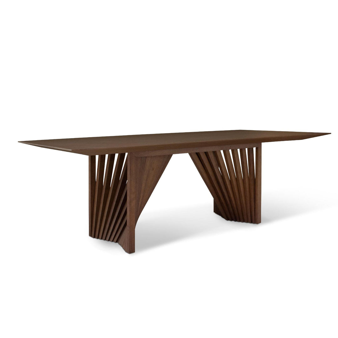 MODERN BRAZILIAN LAGUNA WOODEN TOP DINING TABLE