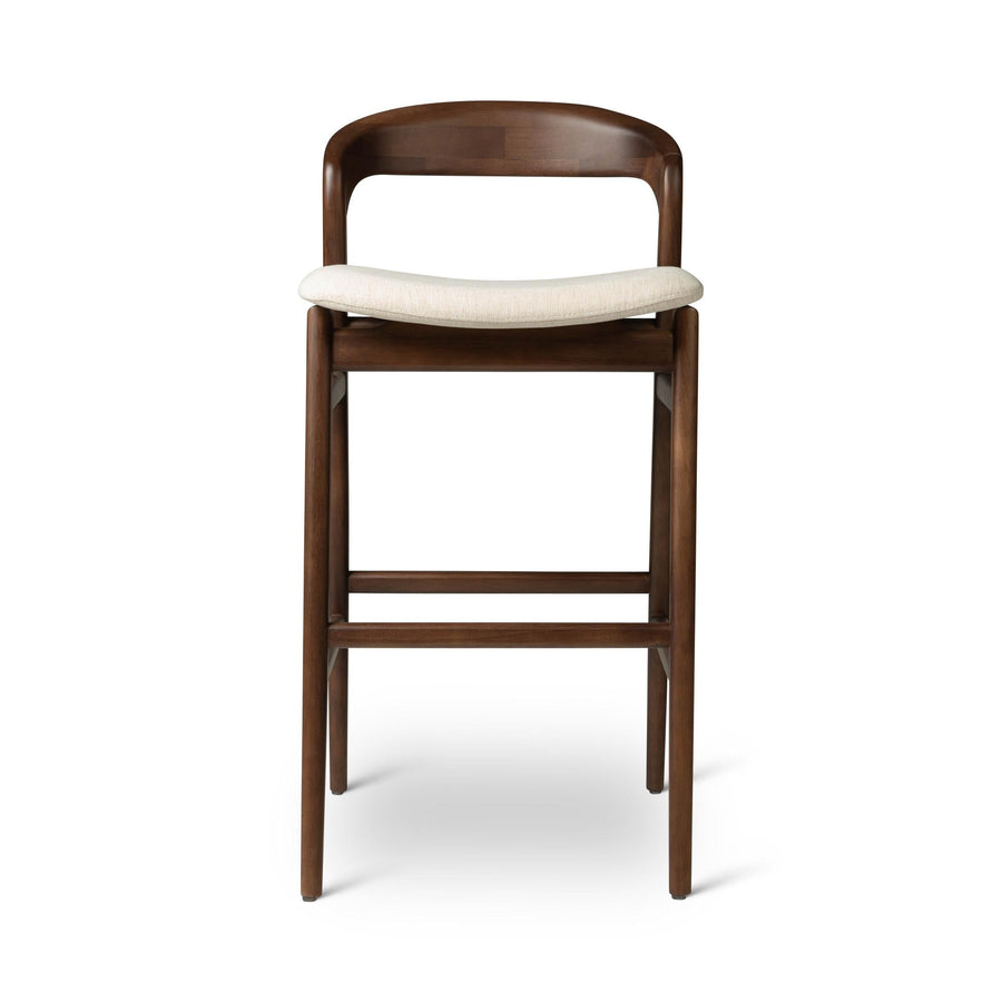 MODERN BRAZILIAN VELMA TAUARI WOOD BAR STOOL