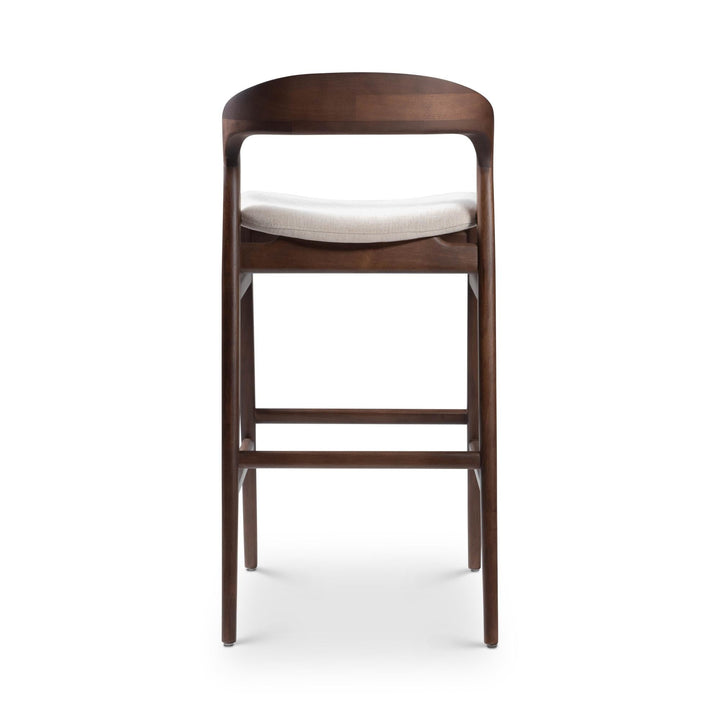 MODERN BRAZILIAN VELMA TAUARI WOOD BAR STOOL