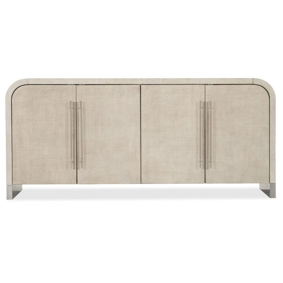 MODERN MOOD ARCHED RAFFIA MEDIA CREDENZA