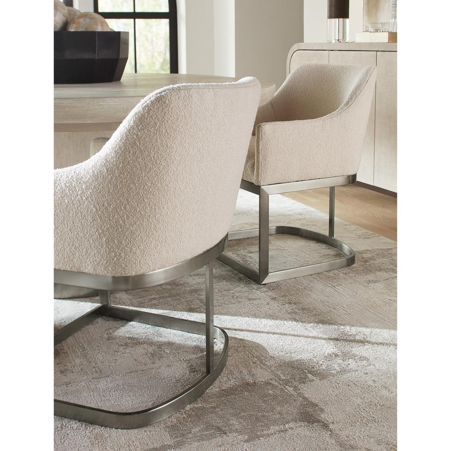 MODERN MOOD BOUCLE DINING ARM CHAIR