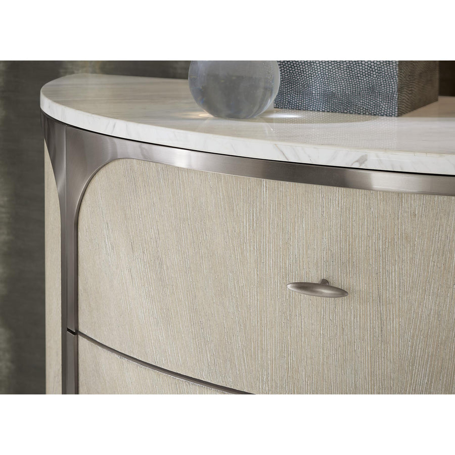 MODERN MOOD MARBLE TOP DEMILUNE CHEST