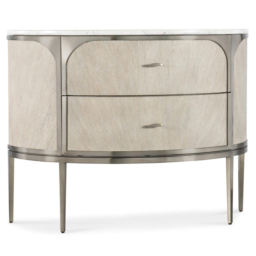 MODERN MOOD MARBLE TOP DEMILUNE CHEST