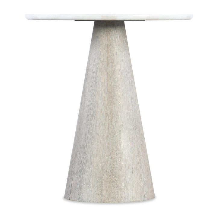 MODERN MOOD ROUND CONE SHAPE BASE ACCENT TABLE