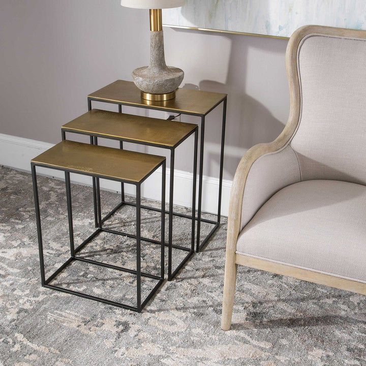 MOJO METALLIC SLAB NESTING TABLES