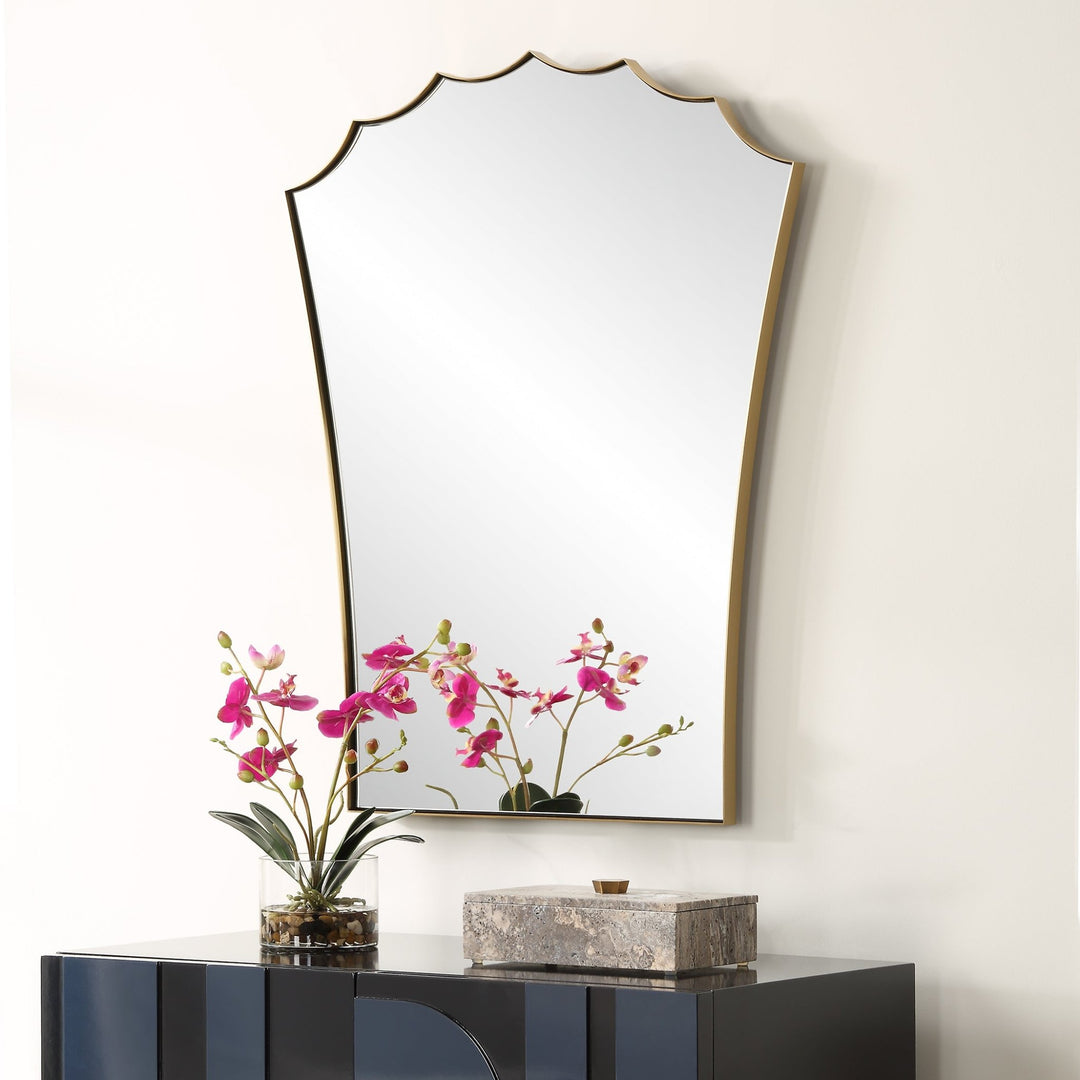 MONARCH SCALLOPED ARCHED VANITY MIRROR