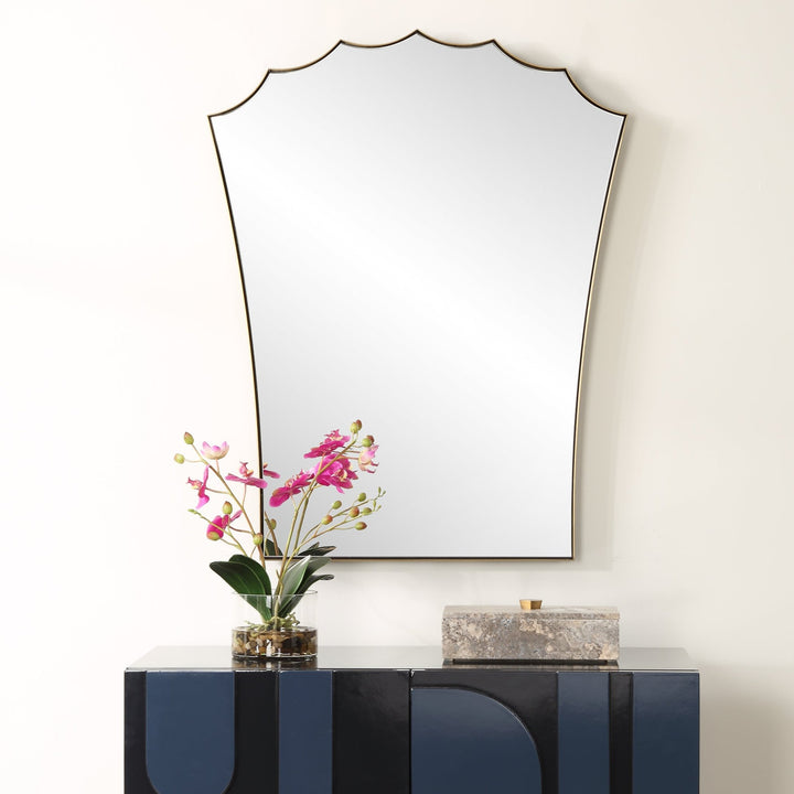 MONARCH SCALLOPED ARCHED VANITY MIRROR