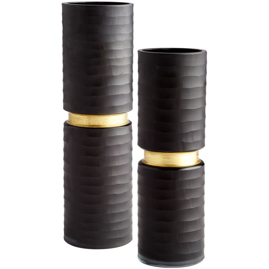 MONET BLACK + GOLD VASE