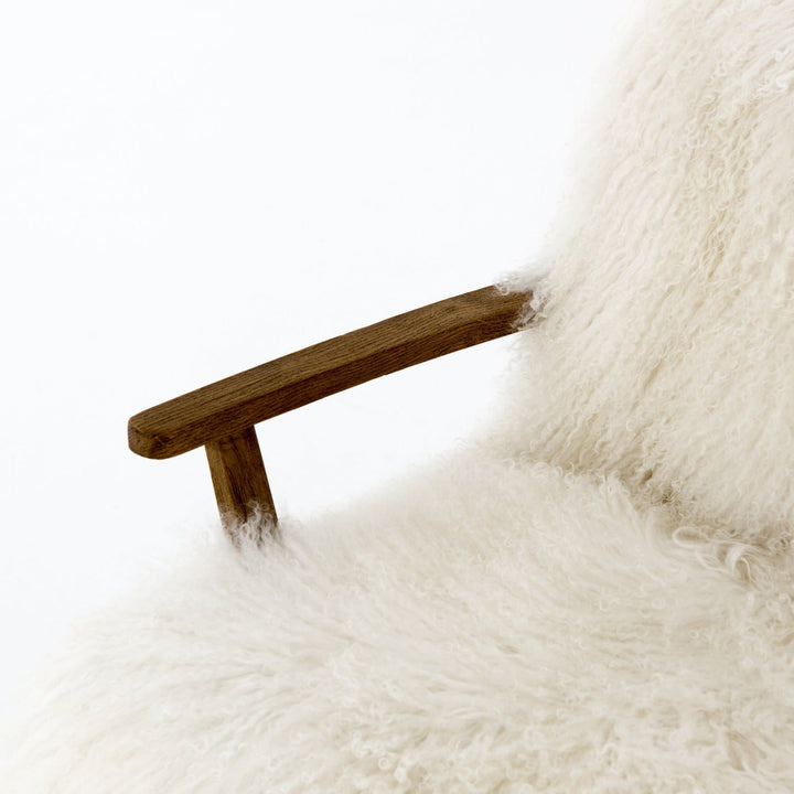 MONGOLIA CREAM FUR ARM CHAIR