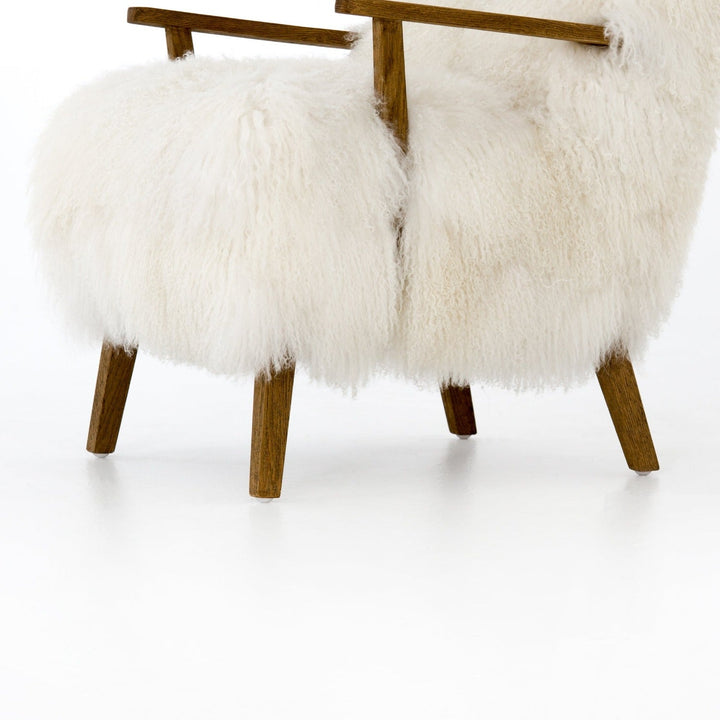 MONGOLIA CREAM FUR ARM CHAIR