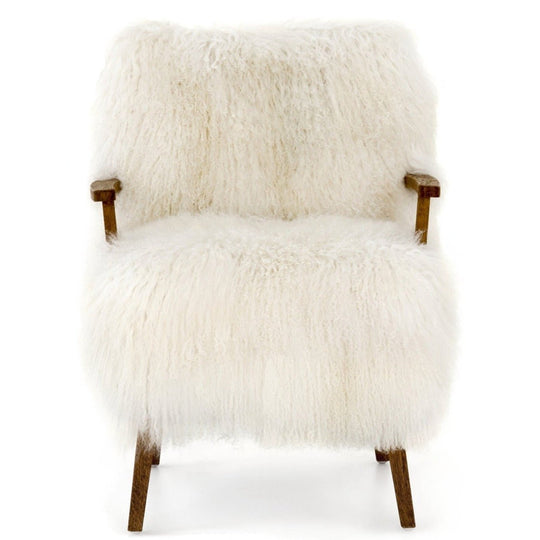 MONGOLIA CREAM FUR ARM CHAIR