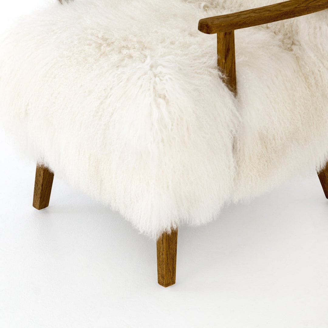 MONGOLIA CREAM FUR ARM CHAIR