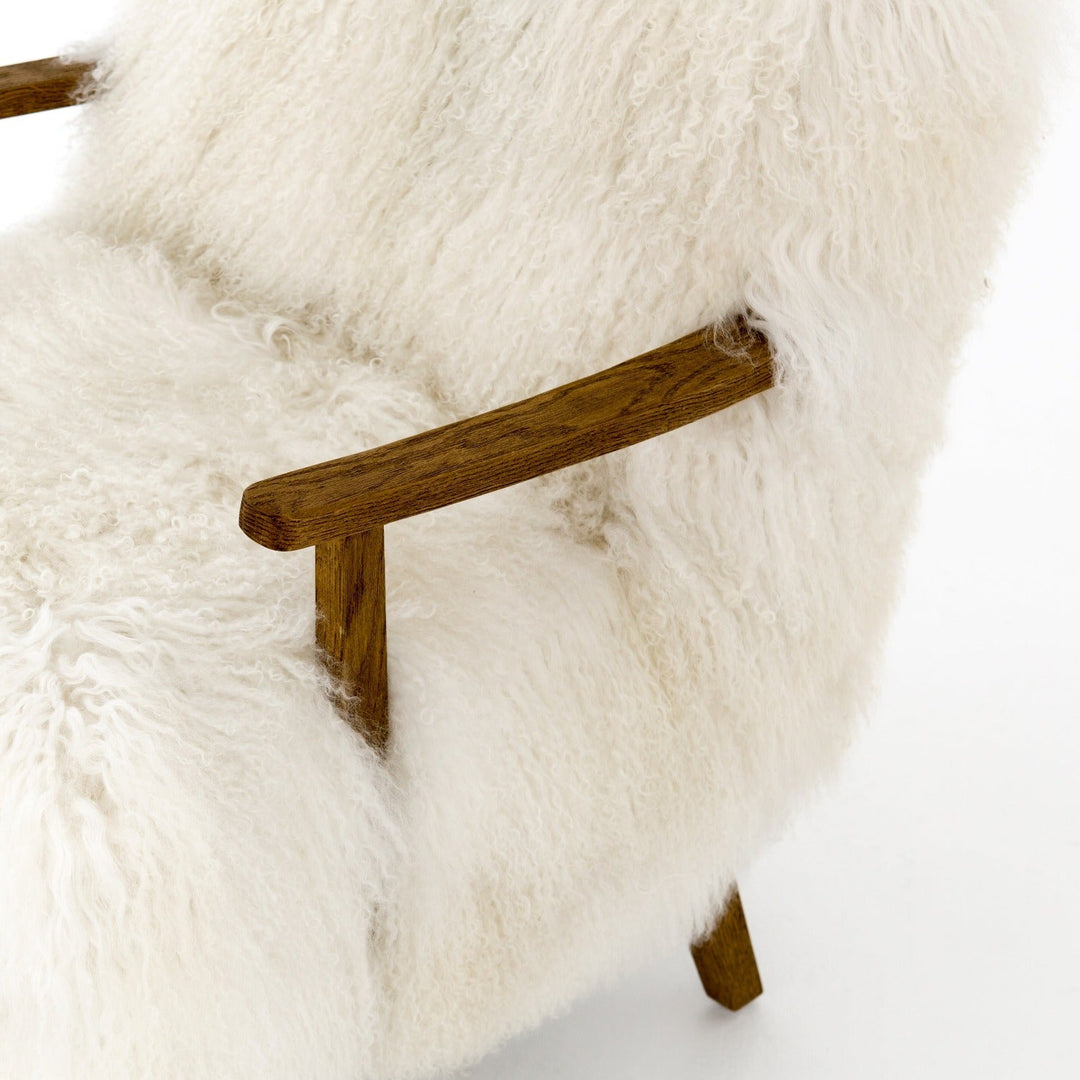 MONGOLIA CREAM FUR ARM CHAIR