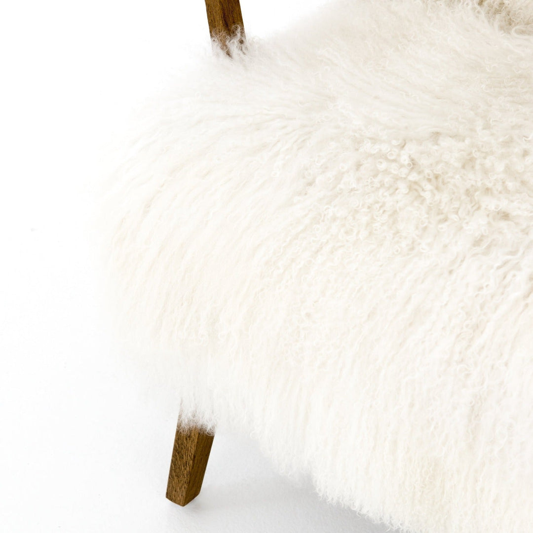 MONGOLIA CREAM FUR ARM CHAIR