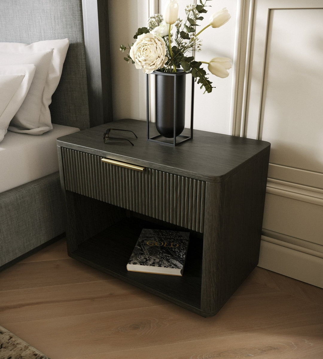 MONICA NIGHTSTAND: DARK GREY