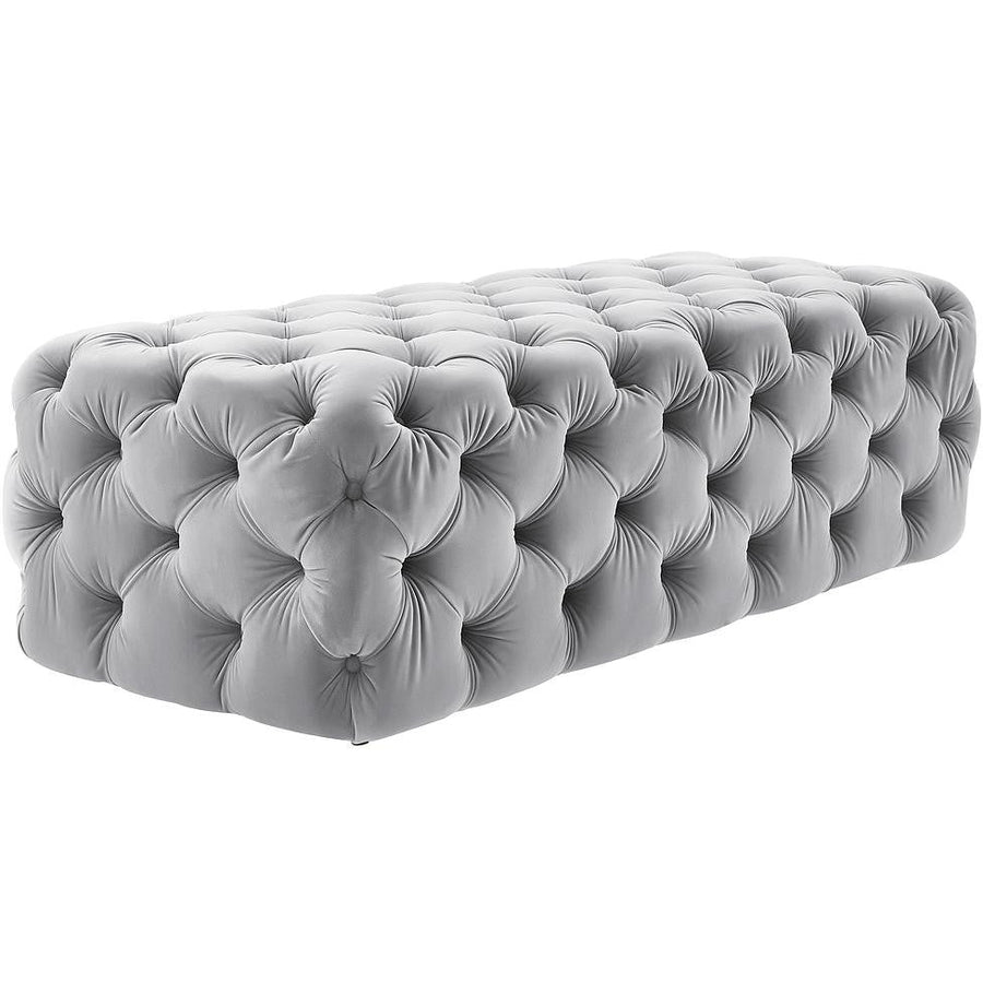 MONICA TUFTED VELVET COCKTAIL OTTOMAN