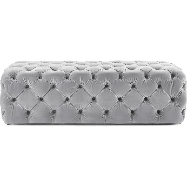 MONICA TUFTED VELVET COCKTAIL OTTOMAN