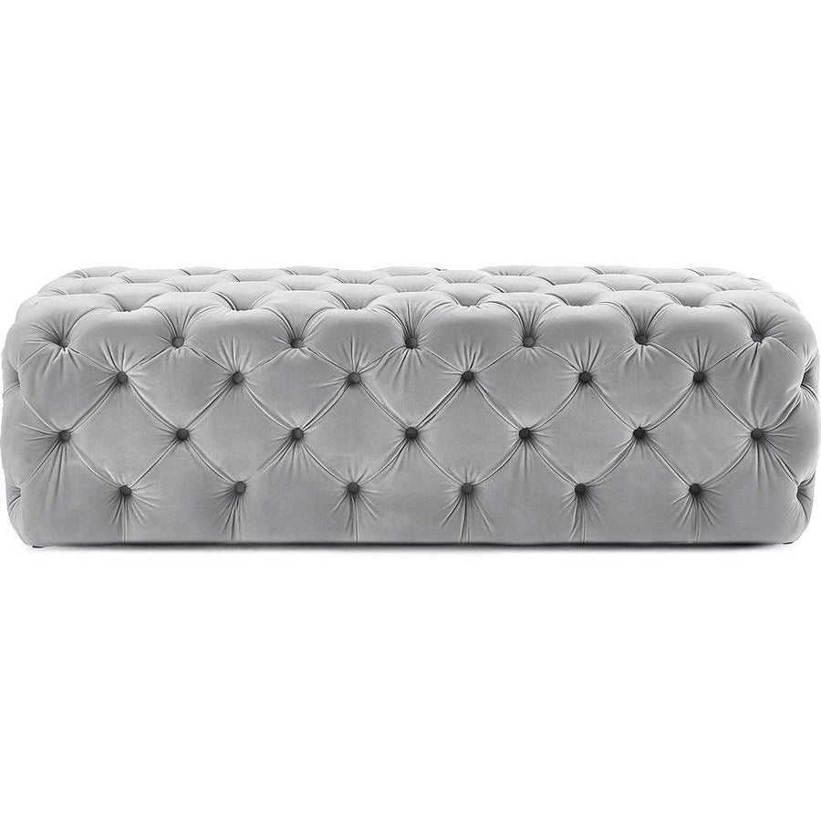 MONICA TUFTED VELVET COCKTAIL OTTOMAN