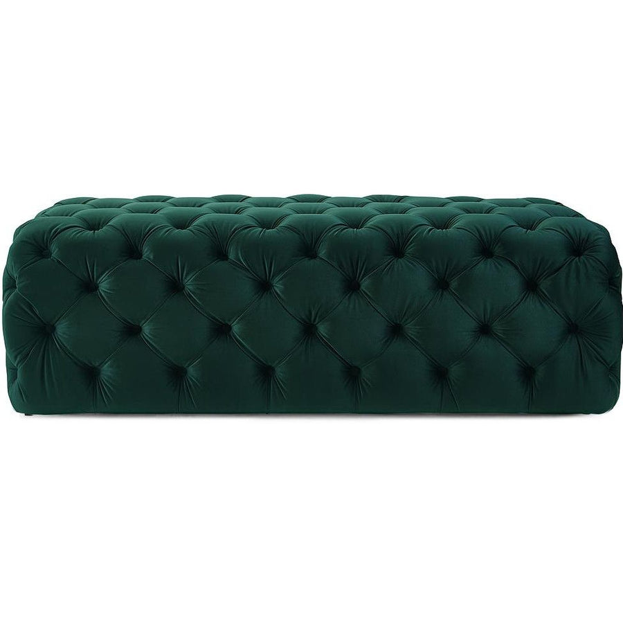 MONICA TUFTED VELVET COCKTAIL OTTOMAN