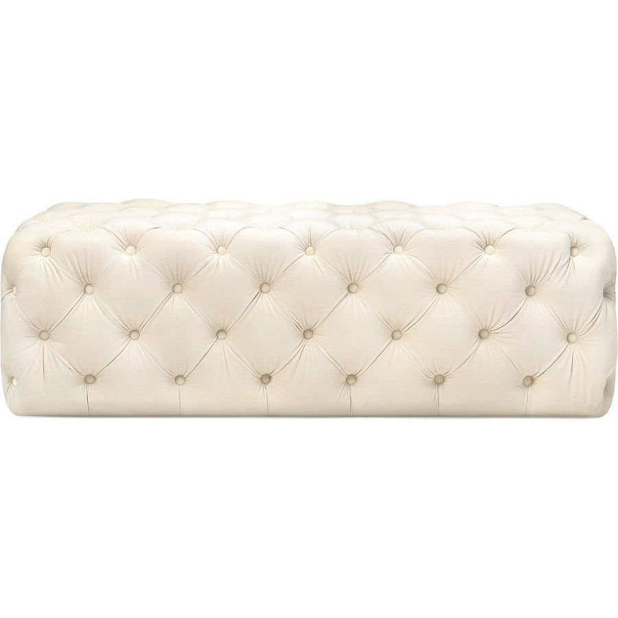 MONICA TUFTED VELVET COCKTAIL OTTOMAN