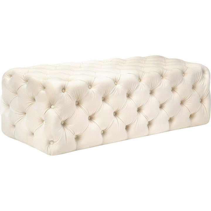 MONICA TUFTED VELVET COCKTAIL OTTOMAN