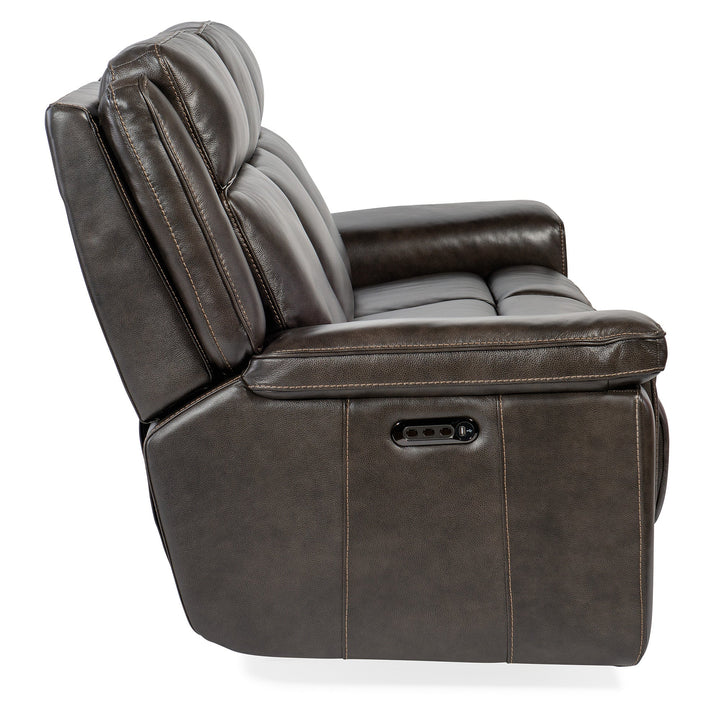 MONTEL LAY FLAT POWER SOFA WITH POWER HEADREST AND LUMBAR