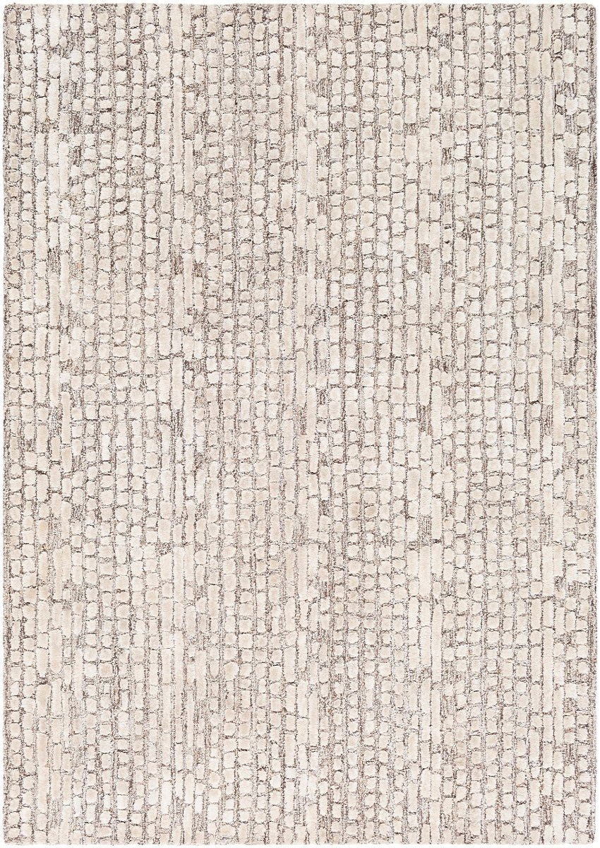 MONTEZ WOOL + VISCOSE RUG: KHAKI