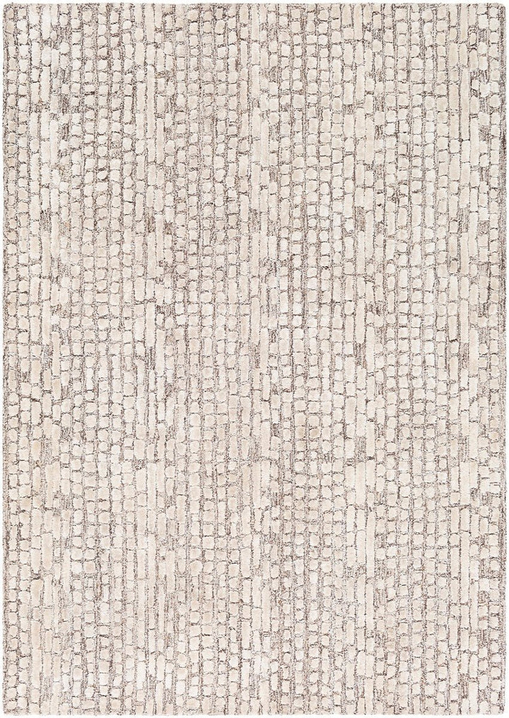 MONTEZ WOOL + VISCOSE RUG: KHAKI