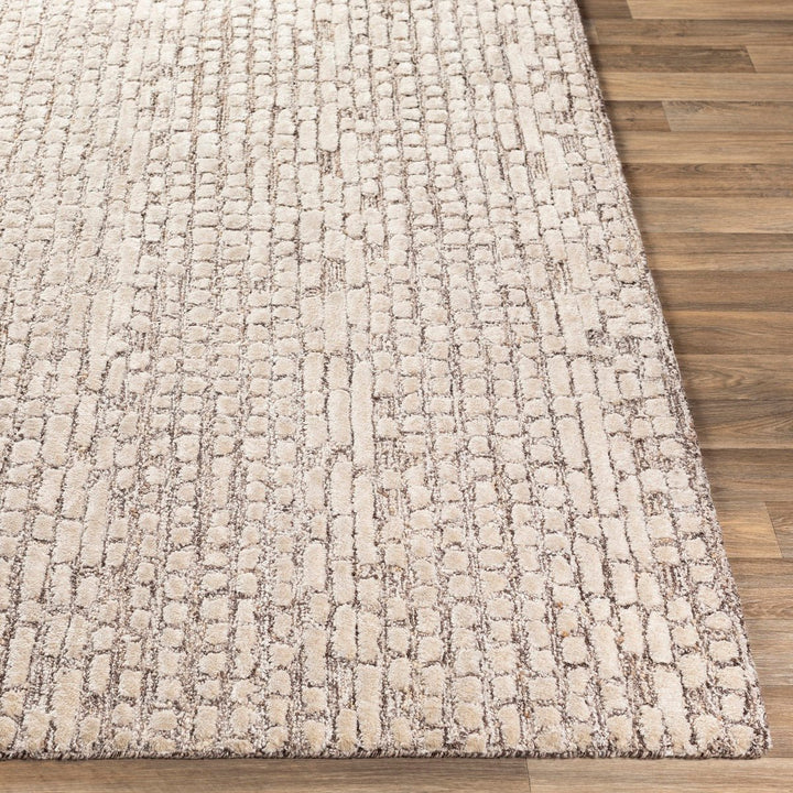 MONTEZ WOOL + VISCOSE RUG: KHAKI