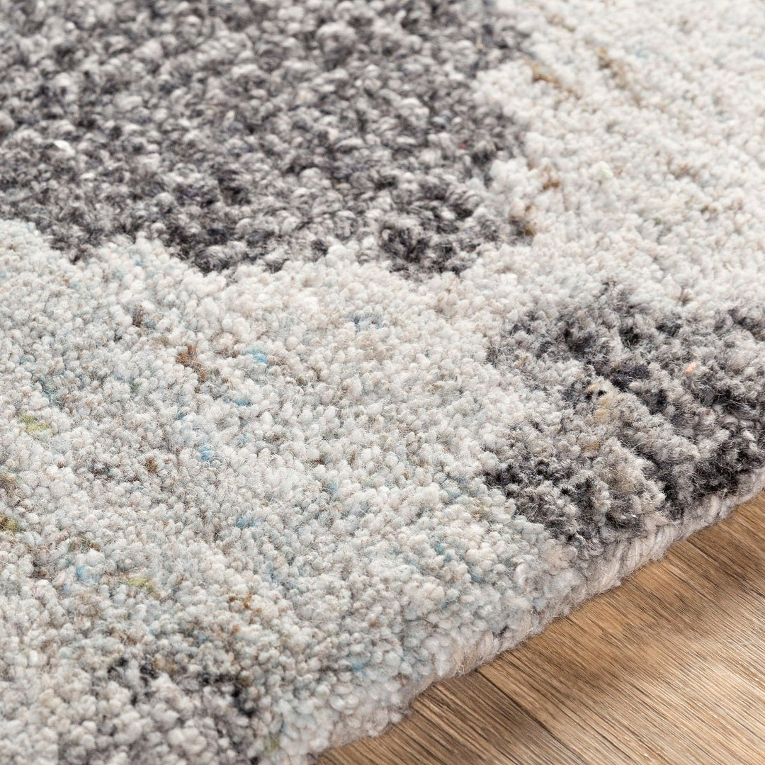 MONTY WOOL + VISCOSE RUG: CHARCOAL