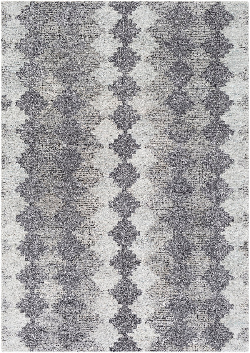 MONTY WOOL + VISCOSE RUG: CHARCOAL