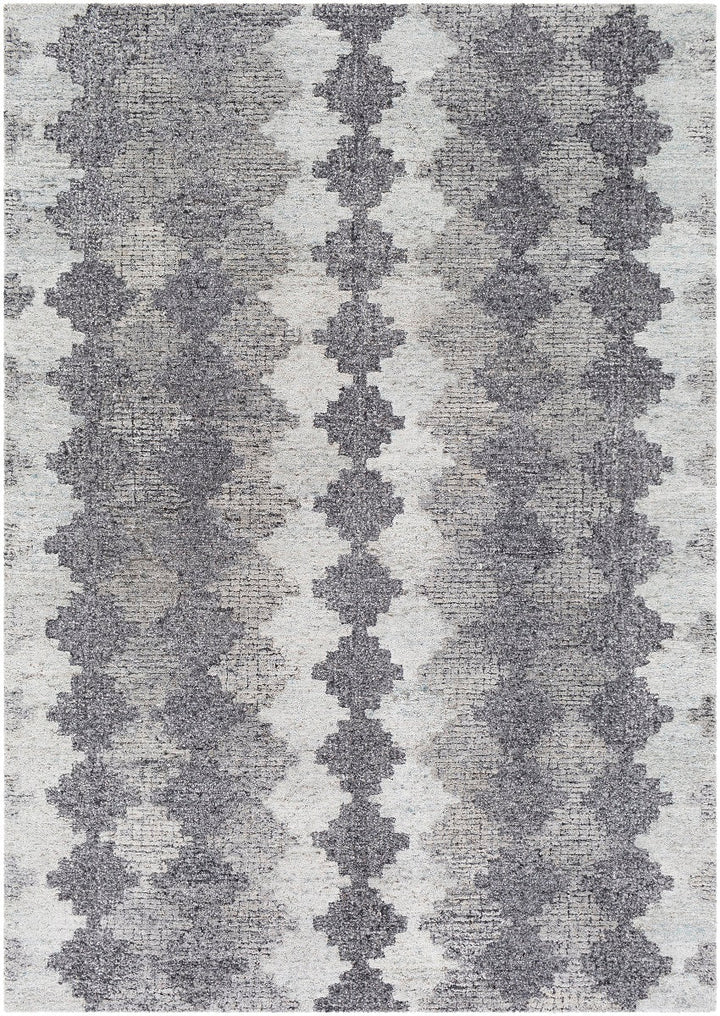 MONTY WOOL + VISCOSE RUG: CHARCOAL