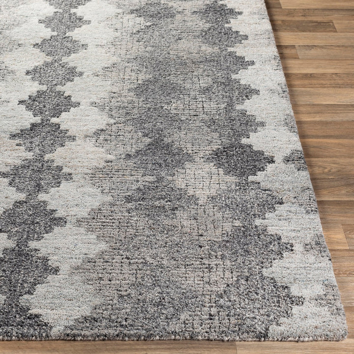 MONTY WOOL + VISCOSE RUG: CHARCOAL