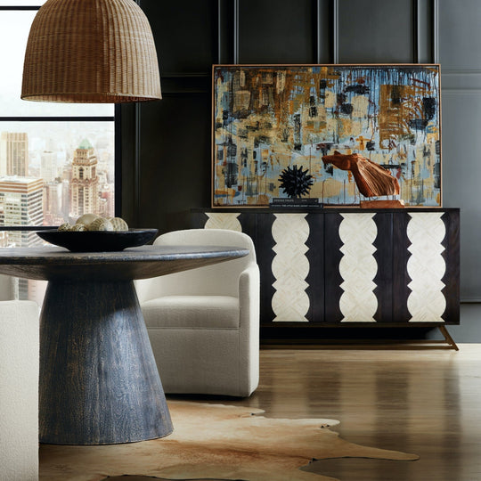 MOROCCO MOD ABSTRACT INLAY CREDENZA