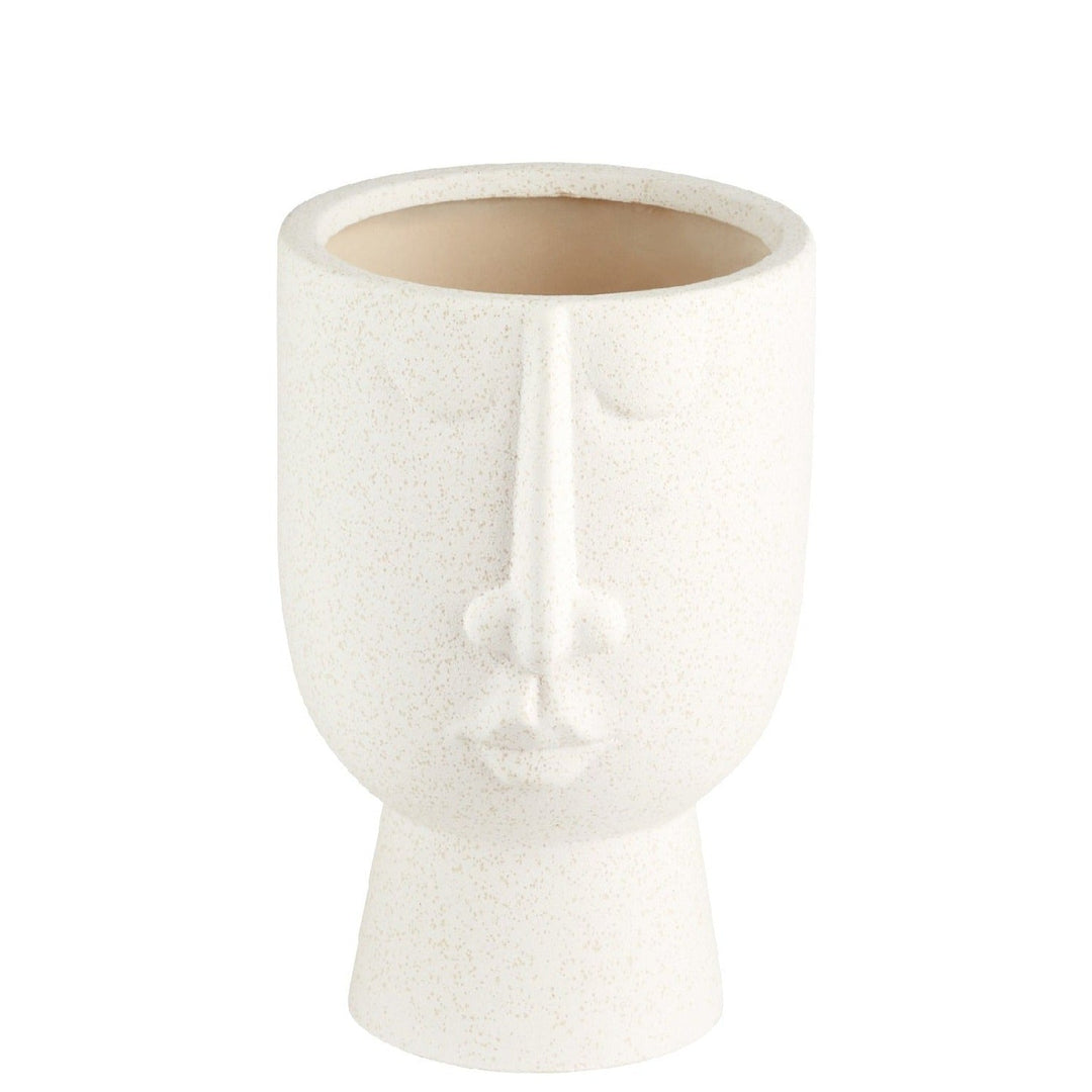 MOTHER & FATHER WHITE CERAMIC VASES