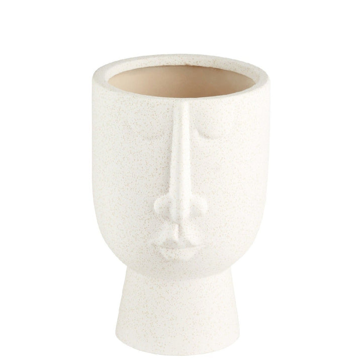 MOTHER & FATHER WHITE CERAMIC VASES