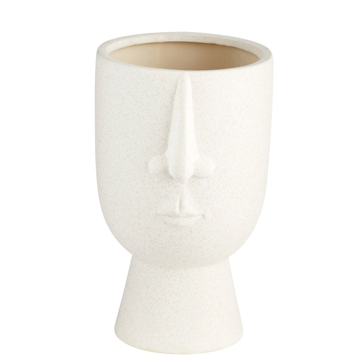 MOTHER & FATHER WHITE CERAMIC VASES