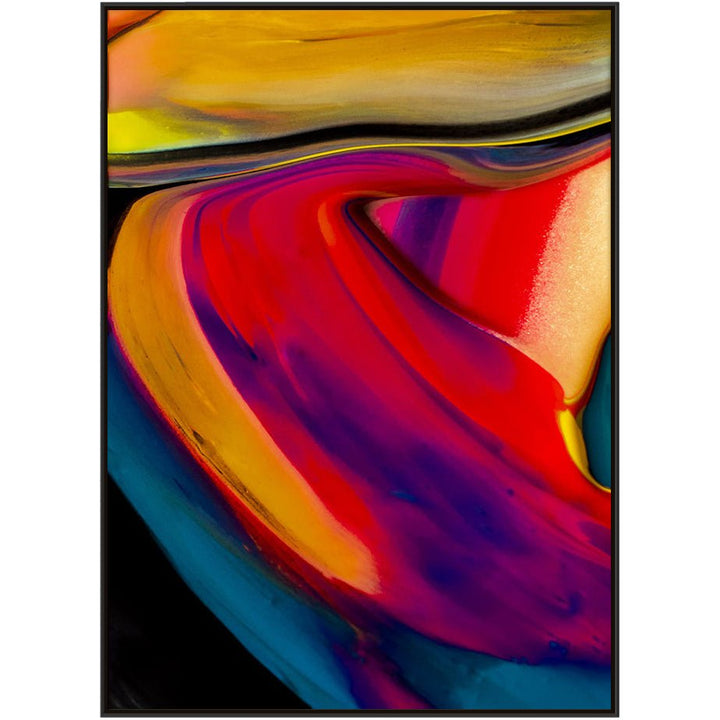 "MOVEMENT IN RED 9114" GLASS COAT CANVAS ART