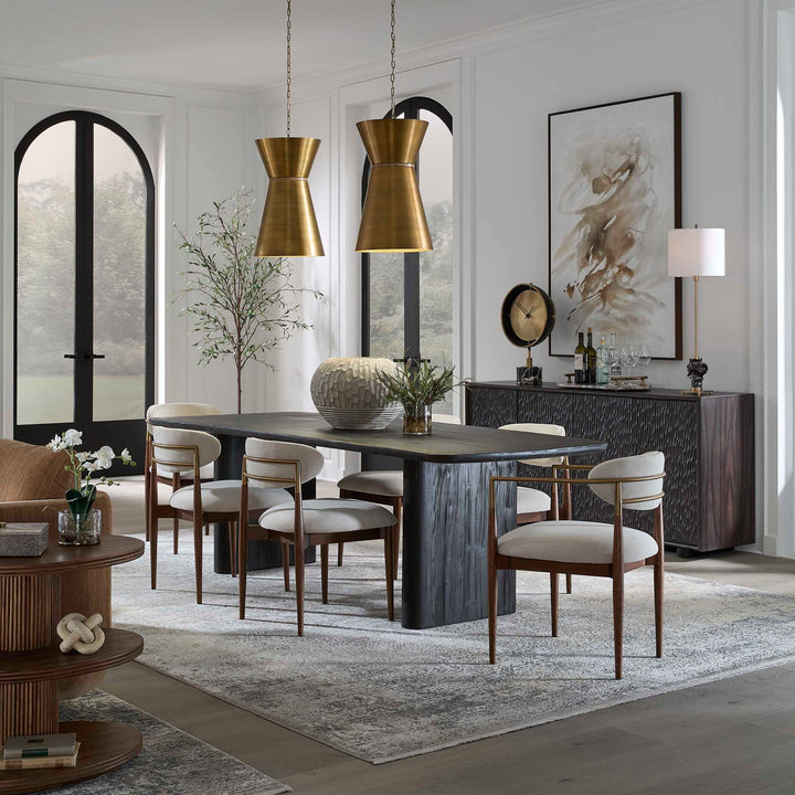 MOXIE WALNUT DINING ARM CHAIR