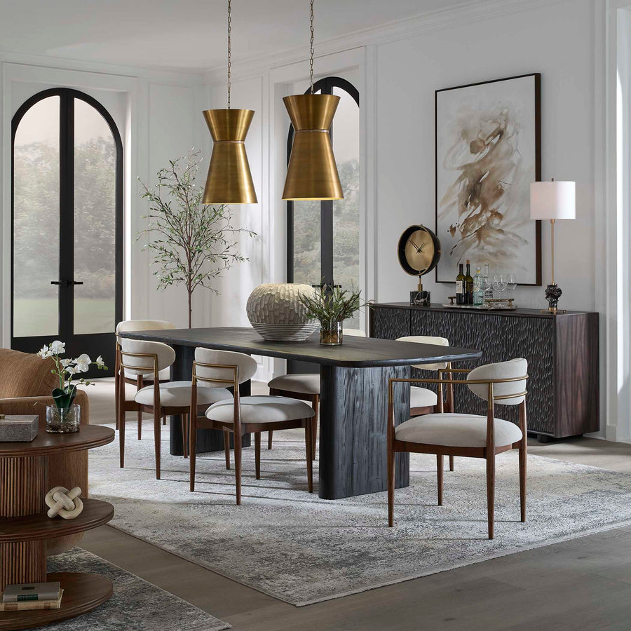 MOXIE WALNUT DINING ARM CHAIR