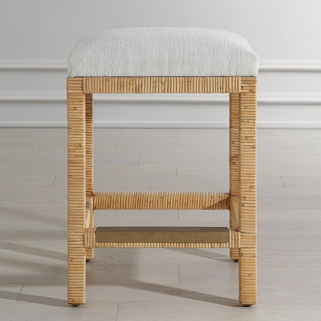 MURIEL RATTAN WRAPPED COUNTER STOOL