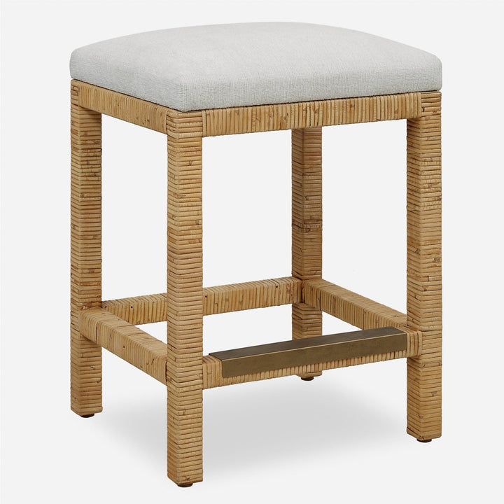 MURIEL RATTAN WRAPPED COUNTER STOOL