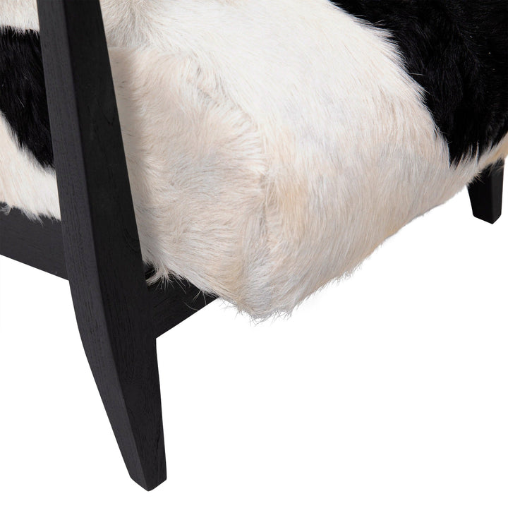 NAELA HAIR ON HIDE ARM CHAIR: BLACK & WHITE