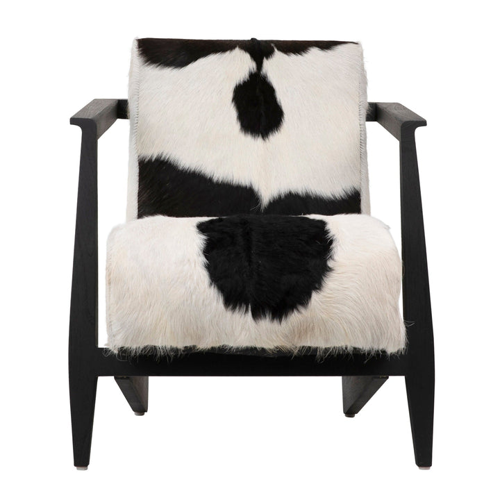 NAELA HAIR ON HIDE ARM CHAIR: BLACK & WHITE