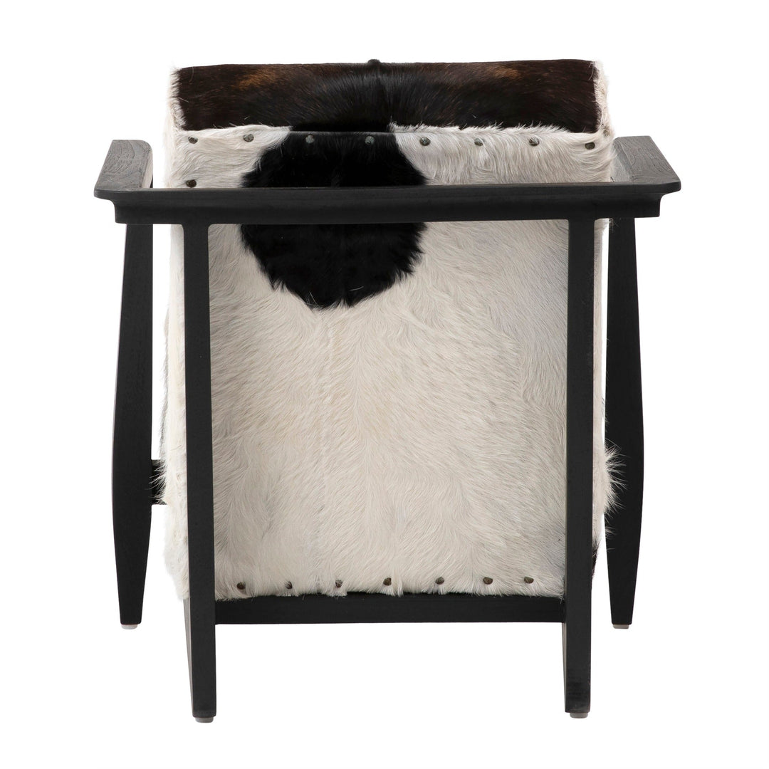 NAELA HAIR ON HIDE ARM CHAIR: BLACK & WHITE