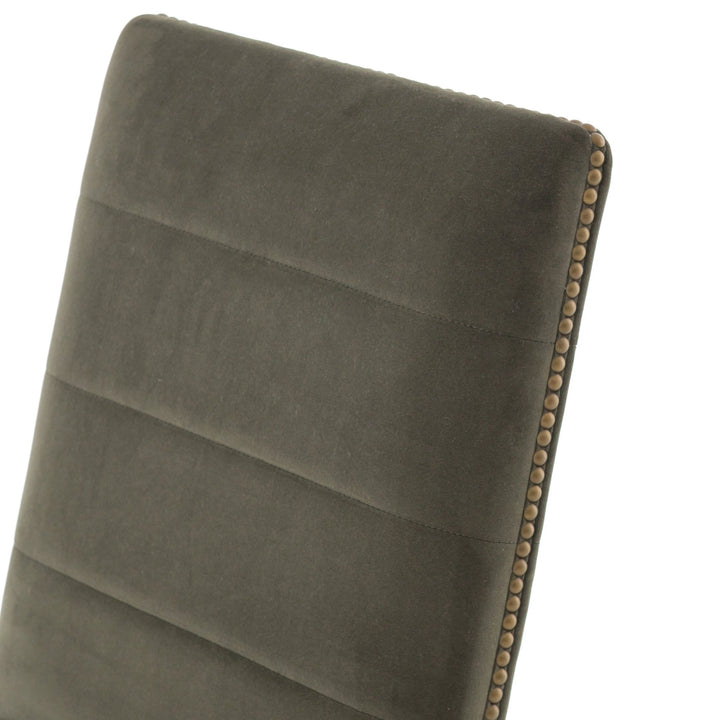 NATE DINING CHAIR: VELVET LODEN