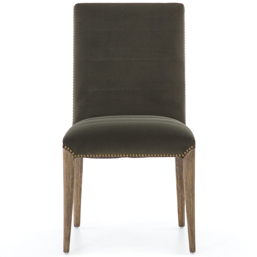 NATE DINING CHAIR: VELVET LODEN