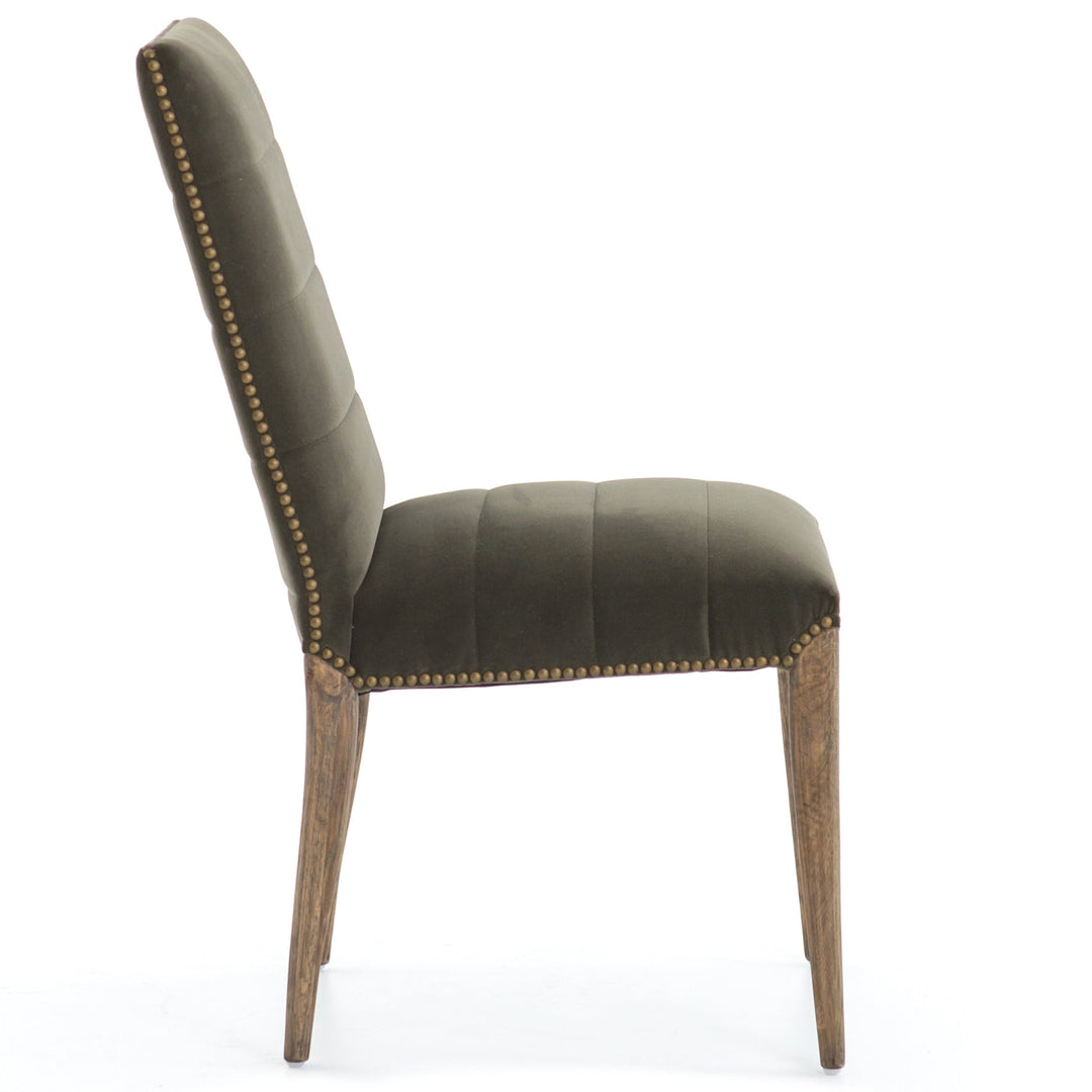 NATE DINING CHAIR: VELVET LODEN