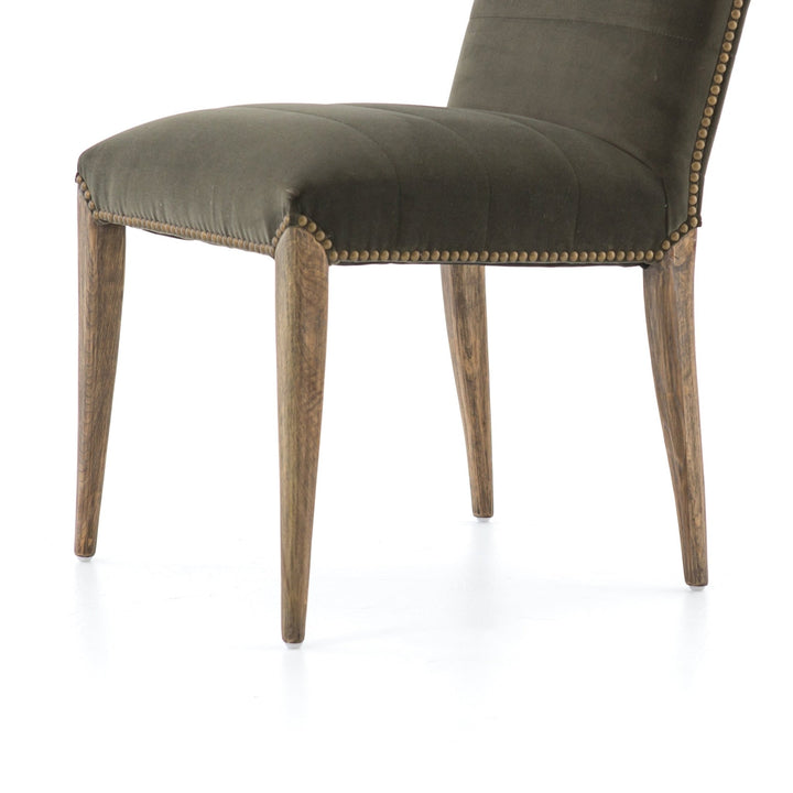 NATE DINING CHAIR: VELVET LODEN