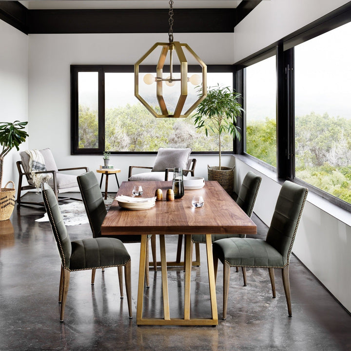 NATE DINING CHAIR: VELVET LODEN